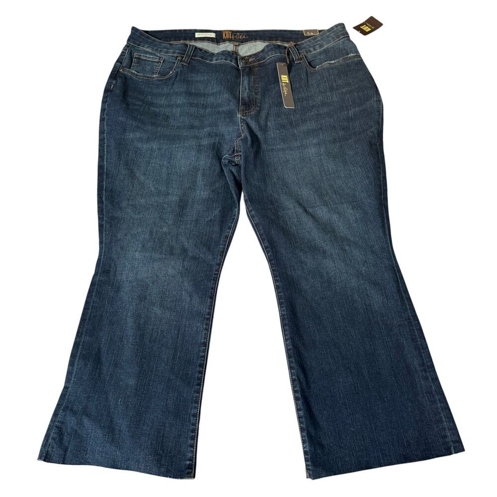 New Kut from the Kloth Jeans Women's 22W Cut RAW HEM Nikki Mid Rise Flare (READ)